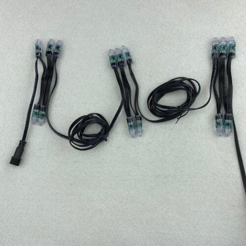 100pixels/set 12V WS2811 REGULATED pixels 18AWG BLACK wire,5 nodes spaced 4" apart;then skip 5 feet to the next 5 nodes