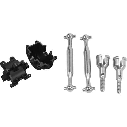 2Set Metal Rear Drive Shaft Dogbone with Differential Gear Box Gearbox Case