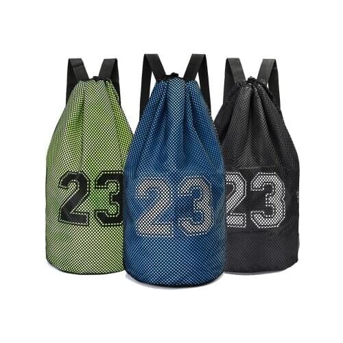 2018Large basketball bags For balls Soccer Drawstring Mash pack Fitness Bucket Bag Outdoor Basketball Backpack For Men