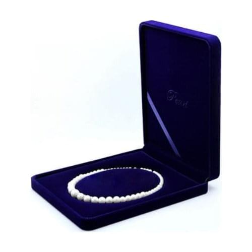 Oval Core Velvet Fresh Pearl Necklace Box Case Jewelry Packaging Box Storage Gift Boxes Jewelry Carrying 24x19x4cm 20pcs/lot