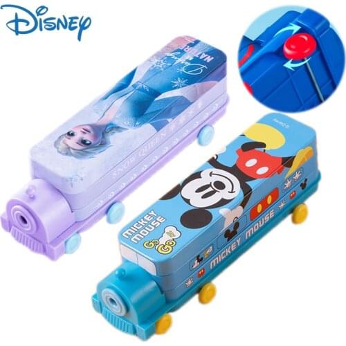 Disney Mickey Mouse Kawaii Stationery Box Frozen Princess Large Capacity Anime Pencil Case Cute Pencil Bags for Boys Girls Gifts