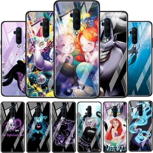 Ursula The Little Mermaid Tempered Glass Cover For OnePlus Z 7 8 9 7T 8T 9R Nord 5G Pro Silicone Phone Case Coque