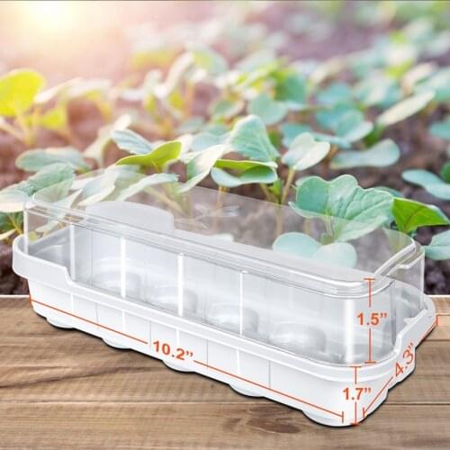 10Holes Plant Seeds Box Indoor Gardening Hydroponics Balcony Nursery Flower Pot for Plants Mini Garden Greenhouse Home Decor