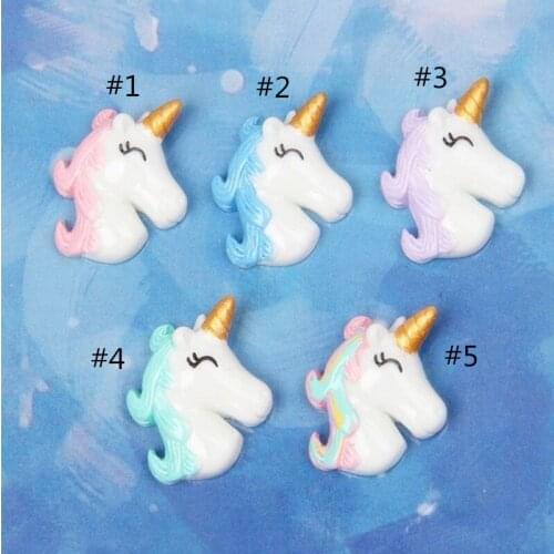 Unicorn Head Cabochon| Kawaii Fairy unicron Deco| Magical Girl Jewellery DIY (24mm x28mm)