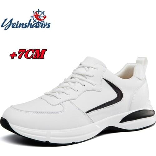 YEINSHAARS Sports Sneakers Men Heightening Elevator Shoes Height Increase Shoes Man Daily Life Height Increasing 7-8CM