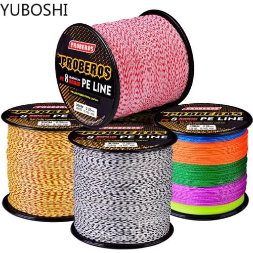 YUBOSHI High quality new 300M PE Braided Fishing Line 8 Strands Super Strong Multifilament Fishing Line Fishing accessories