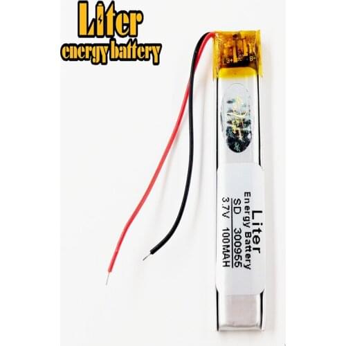 3.7V lithium polymer battery 300955 100mAh battery MP3 recording pen camera pen point