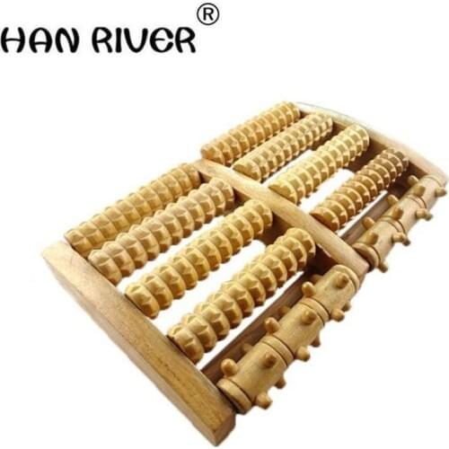 HANRIVER Foot massager wood care appliance promote metabolism to stimulate acupuncture points feet massage roller