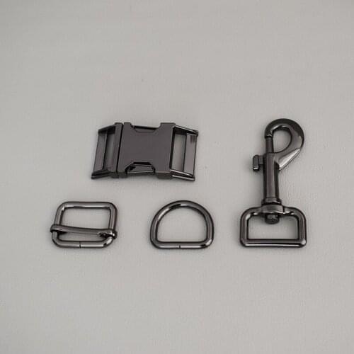 20 Setmetal Buckle Adjust（Metal Buckle+Adjust Buckle+D Ring+Metal Dog Clasp/Set) Retailing Manufacturer Zinc Alloy High Quality