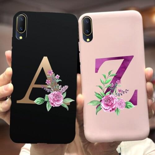 Cute 26 Letters Cover For Vivo V11 Case 1804 1814 Soft Silicone Shockproof Coque Funda For Vivo V11 V 11 Pro Phone Cases VivoV11