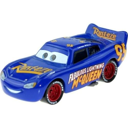 Disney Pixar Cars 3 New Blue Lightning McQueen 1:55 Diecast Metal Alloy Car Model Kid Christmas Toy