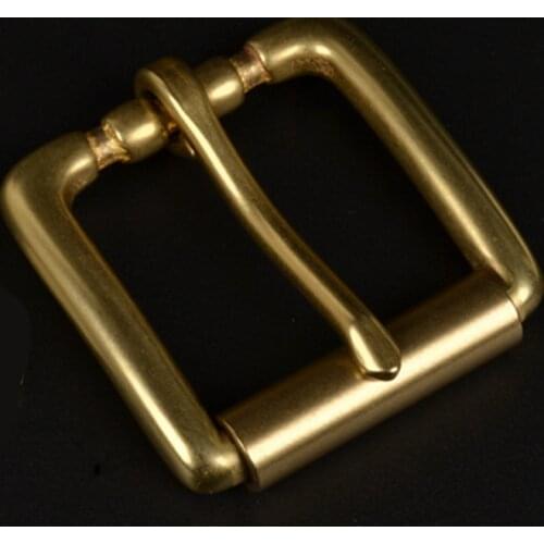 40mm Width Solid Brass Belt Buckles for 4cm PU Leather Belts Good Plating Brass Hooks Mens Accessories for Waist Belt Pin Buckle