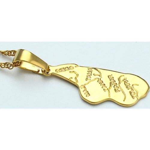 New Jewelry Map Pendant Gold Color Madagascar Map Pendant Nice Gift For Women/Men
