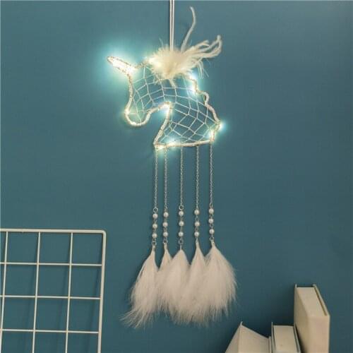 New Unicorn Dream Catcher Simple and Versatile, Lovely Girl Style Room Decoration Gift Room Decoration Accessories Outdoor Decor