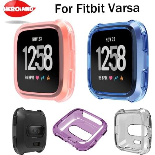 New Soft Silicone Protective Case For Fitbit Versa Activity Smart Watch Accessories Cover Shell Frame Full Protect Watch Case