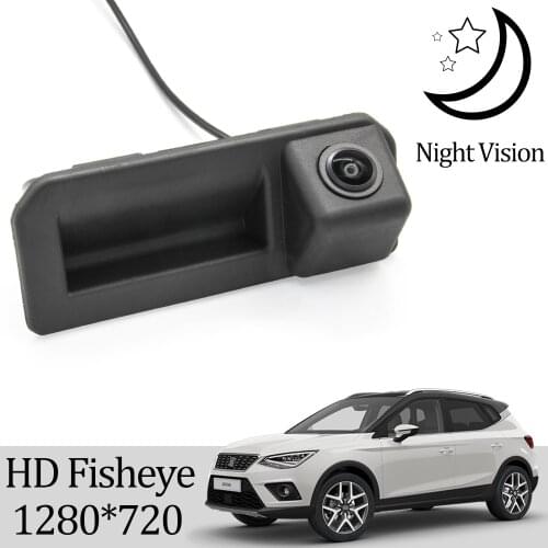 Owtosin HD 1280*720 Rear View Camera For SEAT Arona 2017 2018 2019 Car Trunk Handle Camera Parking Accessories