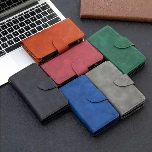 Luxury zipper Wallet Phone Case For Huawei P40 Pro P smart 2020 Z Y5 Y6 Y7 2019 Y5P 6P 7P Honor 8A 8S 9A 9X 10 Lite Cover Cases