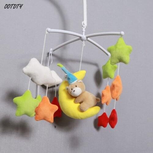 DIY Cartoon Bear Star Newborn Rattles Hanging Toys for Children Baby Bed Bell Rattle Crib Mobiles Without Bracket