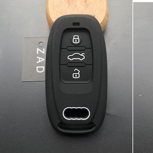 Silicone Car Key Cover Fob Case Shell For Audi A1 A3 A4 A5 A6 A7 A8 Quattro Q3 Q5 Q7 2013 2009 2010 2014 2012 2015 Accessories