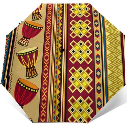 Sunny Umbrella African Drum Automatic folding portable men women umbrella Sunscreen rain Windproof beach parasol