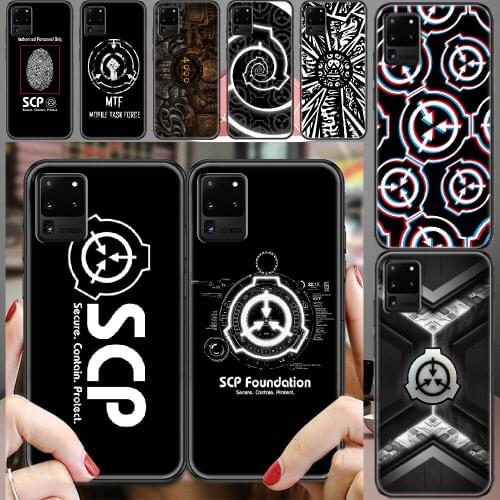 Scp Special Containment Phone case For Samsung Galaxy Note 4 8 9 10 20 S8 S9 S10 S10E S20 Plus UITRA Ultra black pretty cover