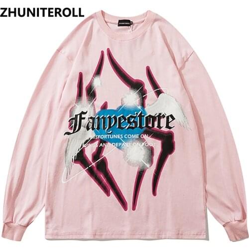 Hip Hop Men Sweatshirt Heart Graffiti Print Pullover Sweatshirt Harajuku Autumn Cotton Fashion Casual Hoodie Streetwear Clothing