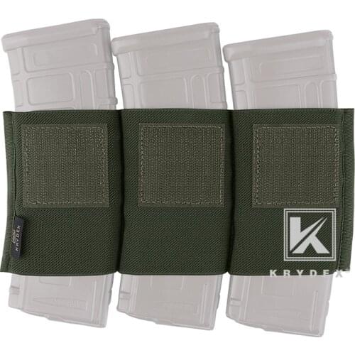 KRYDEX 5.56 Triple Magazine Insert Pouch Spiritus Style Elastic Built-in Magazine Holder For Micro Fight MK3 MK4 Chest Rig RG