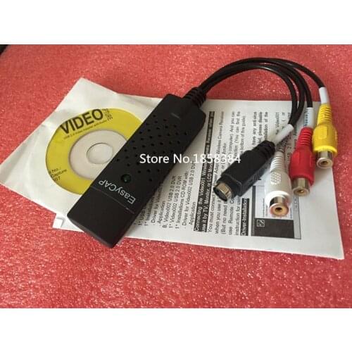 Free shipping USB 2.0 Easycap DC60-007 TV DVD VHS AV Analog signal Audio video Capture adapter card XP/vista/WIN7