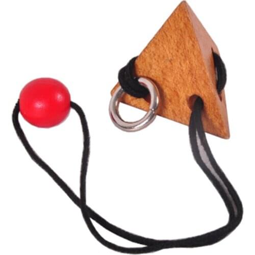 Rope Wooden Puzzle Logic Intelligent Brain Teaser String Puzzles Game for Adults Kids