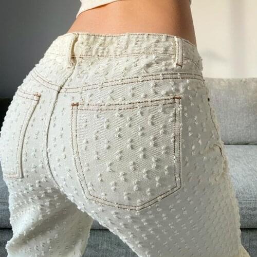 Floral Vintage Women Jeans Y2K Fashion Egirl Streetwear Ripped Baggy Boyfriend Jeans Woman Summer Denim Pants Wide Leg Trousers