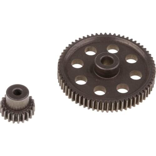 11184 Main Gear 64T 11181 Motor Gear 21T Metal for 1/10 HSP RC Buggy Models