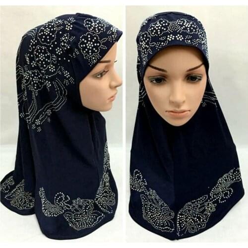 2016 latest style assorted colors rhinestones long Muslim hijab and islamic scarf ML086