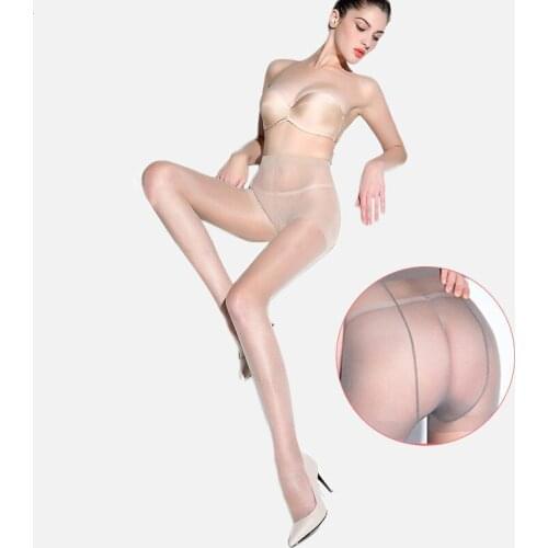 3pcs Women Pantyhose 30d Plus Crotch Pearlescent Anti Hook Sexy Bright Summer Thin Oily Tights 45kg--70kg Very low prices