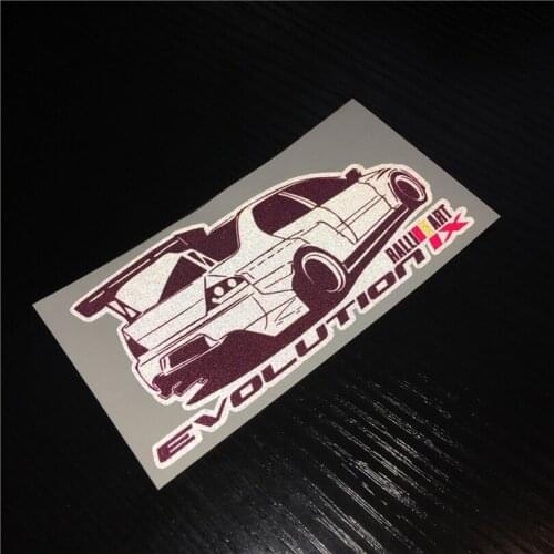 Car Styling Vinyl Decal DIY Laptop Auto Truck Body Tail Sticker Bumper for Ralli Art EVO9 CT9A EVOLUTION IX 12x6cm