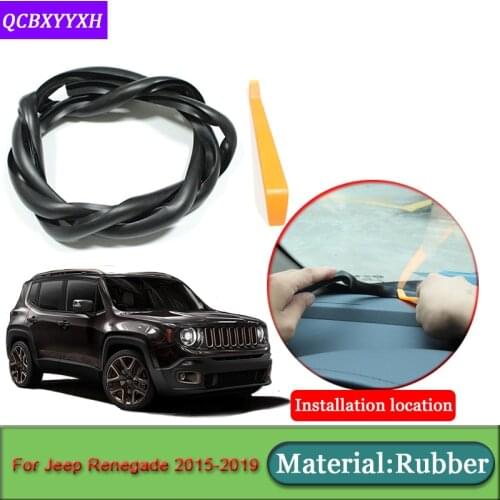 Car-styling For Jeep Renegade 2015-2019 Anti-Noise Soundproof Dustproof Car Dashboard Windshield Sealing Strips Auto Accessories