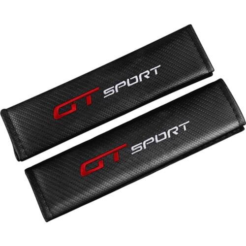 Car 2pcs GT Sport Carbon Fiber Seat Belt Case Seat Shoulder Pad Protection Cover For Alfa Romeo GT Ford Mustang BMW Mercedes