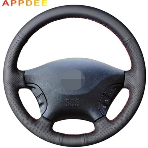 APPDEE Black Artificial Leather Steering Wheel Cover for Mercedes-Benz Viano 2006-2011 Vito 2010-2015