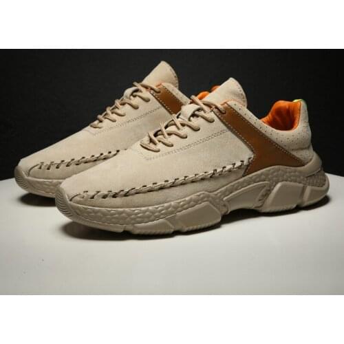 CIMIM Brand Men Fashion Sneakers Genuine Leather Manual Comfortable Men Shoes New Large Size Luxury Breathable Casual Shoes