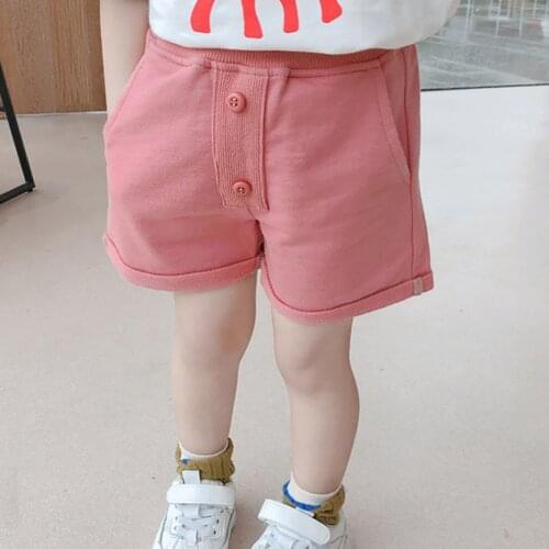 2-10 Years Kids Shorts Baby Girl Shorts Korean Style Children Cotton Solid Color Casual Shorts Summer Girl Casual Clothes