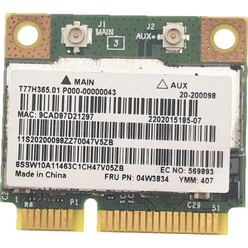 For E135 E330 E335 X131E BCM943228HMB BCM43228 Bluetooth 4.0 Dual Band 300M Half MINI PCI-E Wireless Card