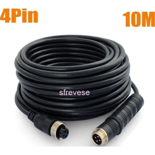 10M 33Ft 4Pin Video Extension Cable Wire For Car Bus Truck Reversing Rear View Camera Vehicle Backup Monitor System 50pcs/lot