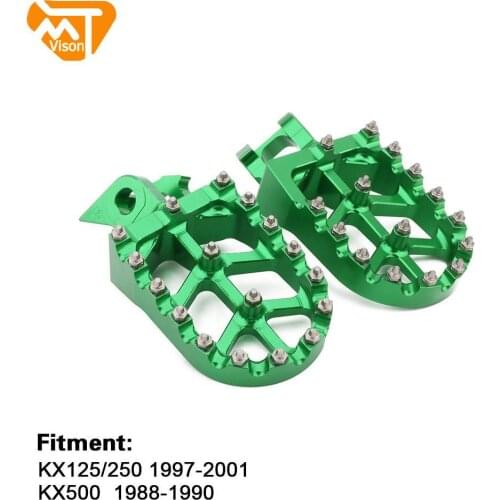 Motorbike CNC Foot Pegs Footpegs Red Motorcycle Footpeg Aluminum For KAWASAKI KX125 KX250 KX 125 250 1997-2001 2000 1999 1998