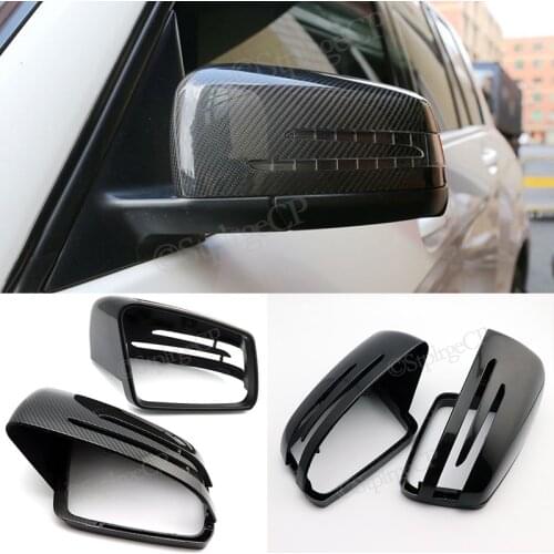 Side Mirror Cap Covers For Mercedes Benz W176 W246 W212 W204 C117 X156 X204 W221 C218 A B C E S CLA GLA GLK Class Black Replace