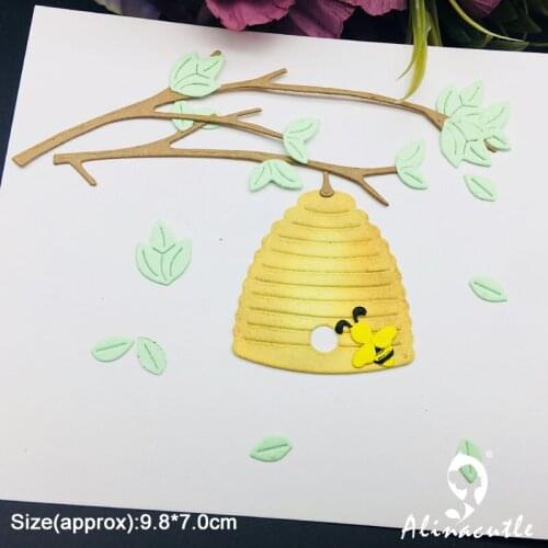 Metal Cutting Die Cut Beehive Branch Spring Scrapbook Paper craft album Handmade Card Stencil Cutter Punch Art Dies Alinacutle