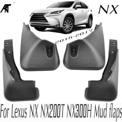 Set Molded Mud Flaps For Lexus NX NX200T NX300H 2015 2016 2017 Mudflaps Splash Guards Front Rear Mud Flap Mudguards Fender