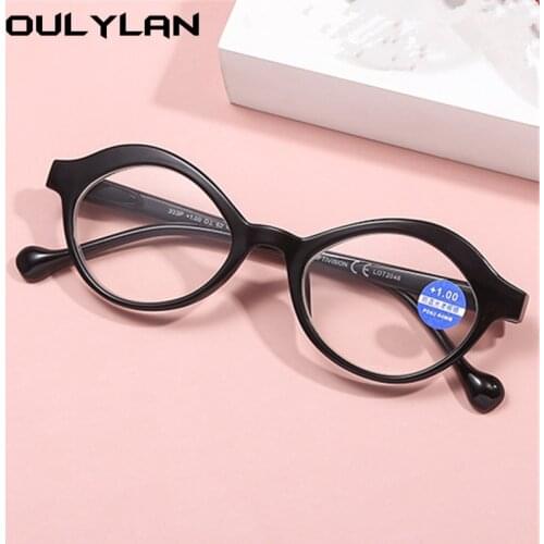 Oulylan Blue Light Blocking Reading Glasses Women Fashion Black Red Presbyopic Eyewear Men Ultralight Diopter +1.5 2.0 2.5 3.0
