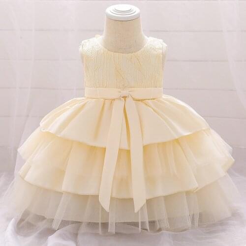 Little Baby Girls Clothes Flower Girls Dress Baby Costume Elegant Fluffy Princess Party Dresses First Communion Baptism Vestido
