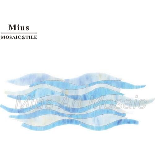 Strip stained glass tile mosaic pattern