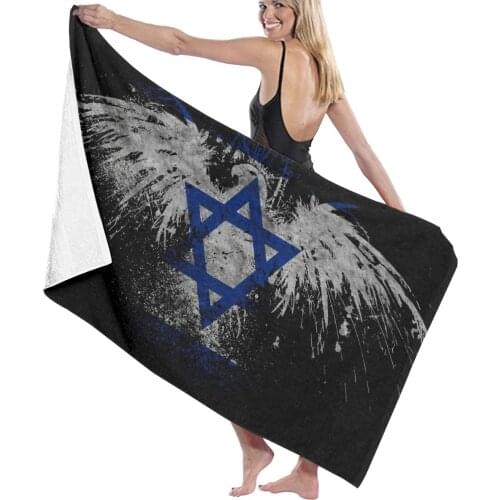 Towel luxury super absorbent and quick-drying super large bath towelIsrael Flag super soft hotel bath towel