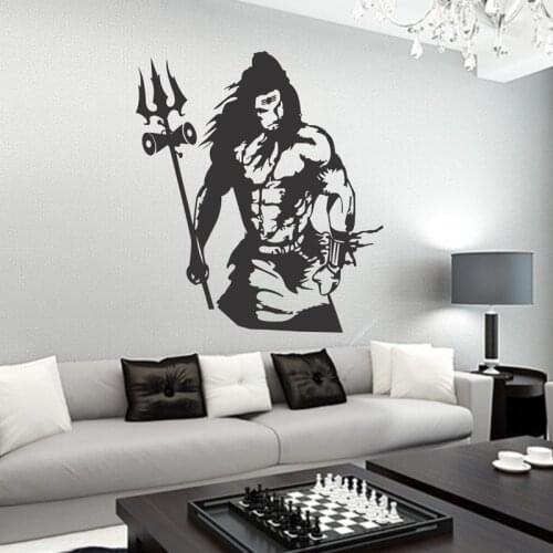 Shiva Indian Religion Vinyl Art Decor Wall Stickers Home Bedroo Decor Removable Adhesive Wall Decal Sticker For Living Room M186